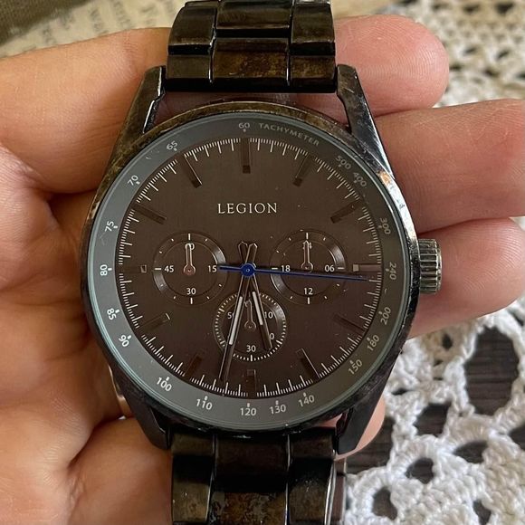 Legion Men’s Hematite Tone Bracelet Watch - Picture 1 of 7